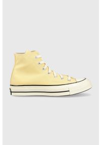 Converse trampki Chuck 70 HI kolor żółty A02757C A02757C-LIGHT.ORN. Nosek buta: okrągły. Zapięcie: sznurówki. Kolor: żółty. Materiał: guma #1