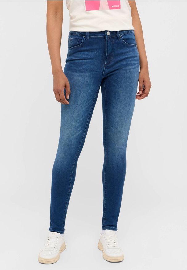 Damskie Spodnie Jeansowe Mustang Style Shelby Skinny Denim Blue 1015975 5000 742