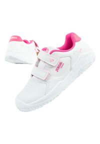 Buty sportowe dziecięce Joma Ginkana JR 2442. Kolor: biały, wielokolorowy, różowy. Materiał: skóra ekologiczna. Szerokość cholewki: normalna