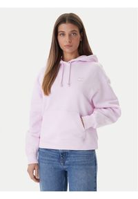 Tommy Jeans Bluza Badge DW0DW19414 Różowy Boxy Fit. Kolor: różowy. Materiał: bawełna #1