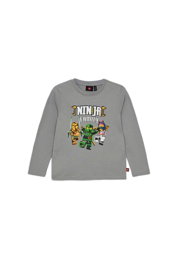Koszulka z Długim Rękawem Dziecięca LEGO NINJAGO Tano 203 Szara. Kolor: szary. Długość rękawa: długi rękaw. Długość: długie