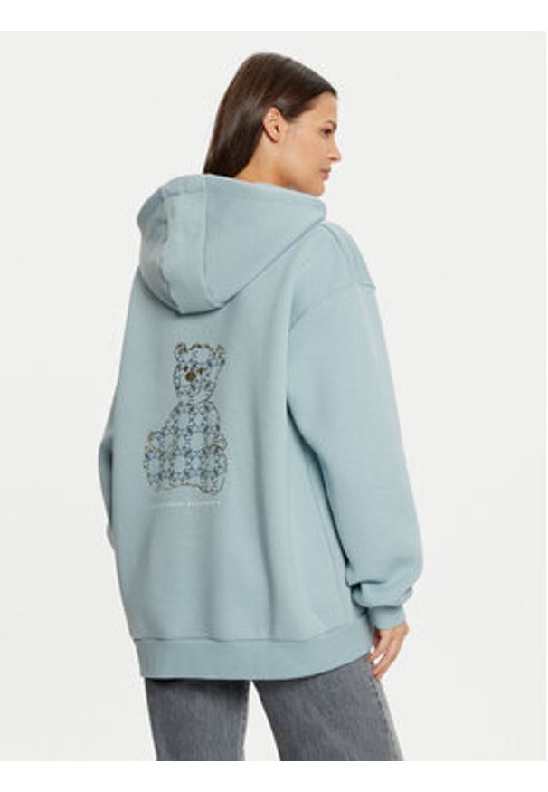 Guess Bluza V4BQ22 KCHX0 Niebieski Regular Fit. Kolor: niebieski. Materiał: syntetyk, bawełna
