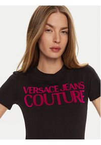 Versace Jeans Couture T-Shirt 77HAHL01 Czarny Regular Fit. Kolor: czarny. Materiał: bawełna #3