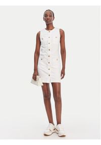 Liu Jo Sukienka jeansowa UA6334 D0275 Biały Regular Fit. Kolor: biały. Materiał: bawełna #3