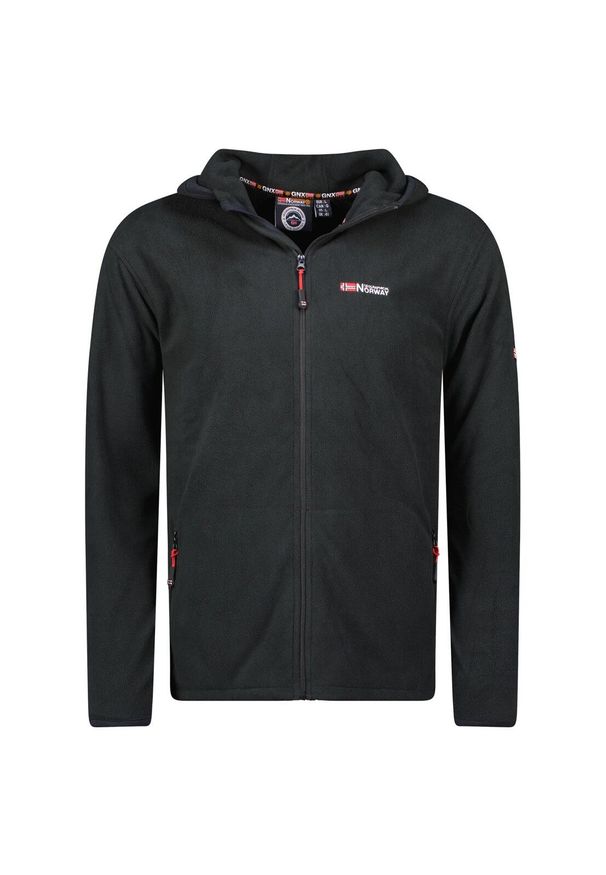 Bluza polarowa męska Geographical Norway UNICIA MEN 224 regularny krój z. Kolor: czarny. Materiał: poliester. Sport: turystyka piesza