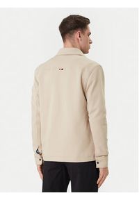 TOMMY HILFIGER - Tommy Hilfiger Kurtka przejściowa Mix Media MW0MW42486 Beżowy Regular Fit. Kolor: beżowy. Materiał: bawełna #4