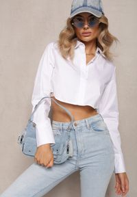 Renee - Biała Krótka Koszula z Bawełny z Kołnierzem i Mankietami z Bawełny Sevillis. Kolor: biały. Materiał: bawełna. Długość: krótkie