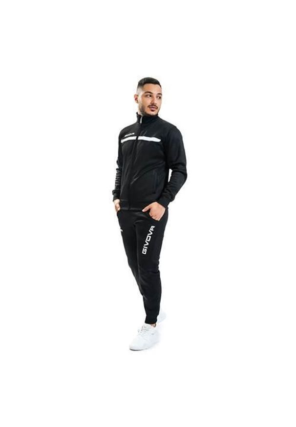 Dres piłkarski męski Givova Tuta One. Kolor: biały, wielokolorowy. Materiał: dresówka. Sport: piłka nożna