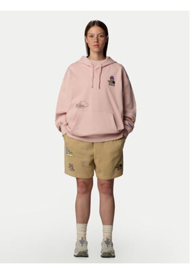 The North Face Bluza Unisex Mountain Cleanup NF0A8C2V Różowy Oversize. Kolor: różowy. Materiał: bawełna