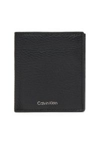 Calvin Klein Duży Portfel Męski Ck Leather Comp Trifold W C &Car LV04D1029G Czarny. Kolor: czarny. Materiał: skóra