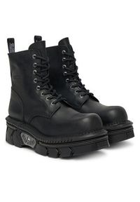NEW ROCK Glany M-MILI084N-S6 Czarny. Kolor: czarny. Materiał: skóra. Styl: rockowy #6