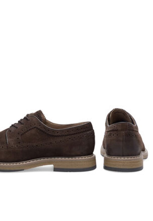 Gino Rossi Półbuty ADAMO-01 MI08 Brązowy. Kolor: brązowy. Materiał: zamsz, skóra