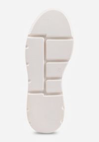 Renee - Jasnobrązowe Sneakersy Vices na Platformie Ozdobione Metaliczną Aplikacją Tatellia. Okazja: na co dzień. Kolor: beżowy. Materiał: jeans. Wzór: aplikacja. Obcas: na platformie #6