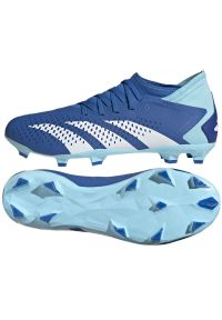 Adidas - Buty piłkarskie adidas Predator Accuracy.3 Fg M GZ0026 niebieskie. Zapięcie: sznurówki. Kolor: niebieski. Materiał: syntetyk, guma. Sport: piłka nożna #4