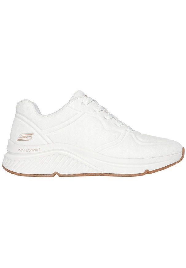 skechers - Buty do chodzenia damskie Skechers Bobs Arch Comfort B. Kolor: biały. Materiał: materiał, syntetyk. Szerokość cholewki: normalna. Sport: turystyka piesza
