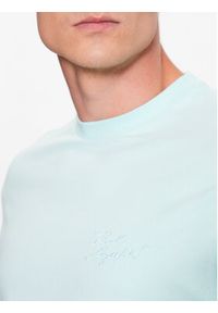 Karl Lagerfeld - KARL LAGERFELD T-Shirt 755024 532221 Zielony Regular Fit. Typ kołnierza: dekolt w karo. Kolor: zielony. Materiał: bawełna