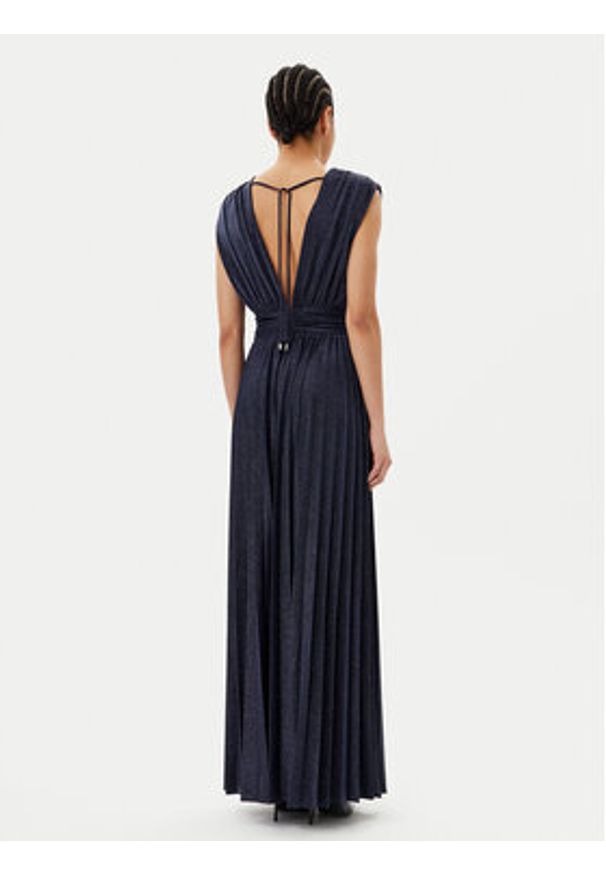 Morgan Sukienka wieczorowa 251-REINE1 Granatowy Regular Fit. Kolor: niebieski. Materiał: syntetyk. Styl: wizytowy