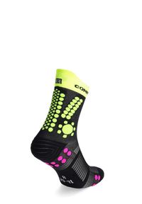 Skarpety biegowe Compressport Pro Racing Socks v4.0 Trail. Kolor: czarny, żółty, wielokolorowy