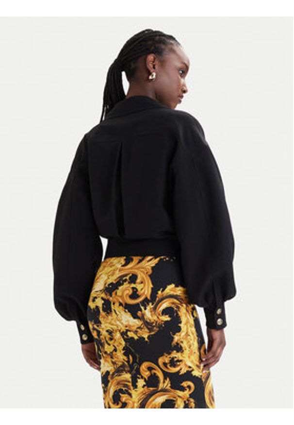 Versace Jeans Couture Kurtka przejściowa 80HAS410 N0432 Czarny Loose Fit. Kolor: czarny. Materiał: wiskoza
