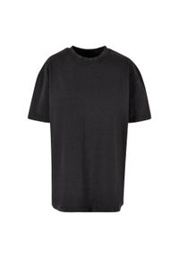 BUILD YOUR BRAND - Koszulka Damska Acid Wash Oversized T-shirt. Kolor: czarny