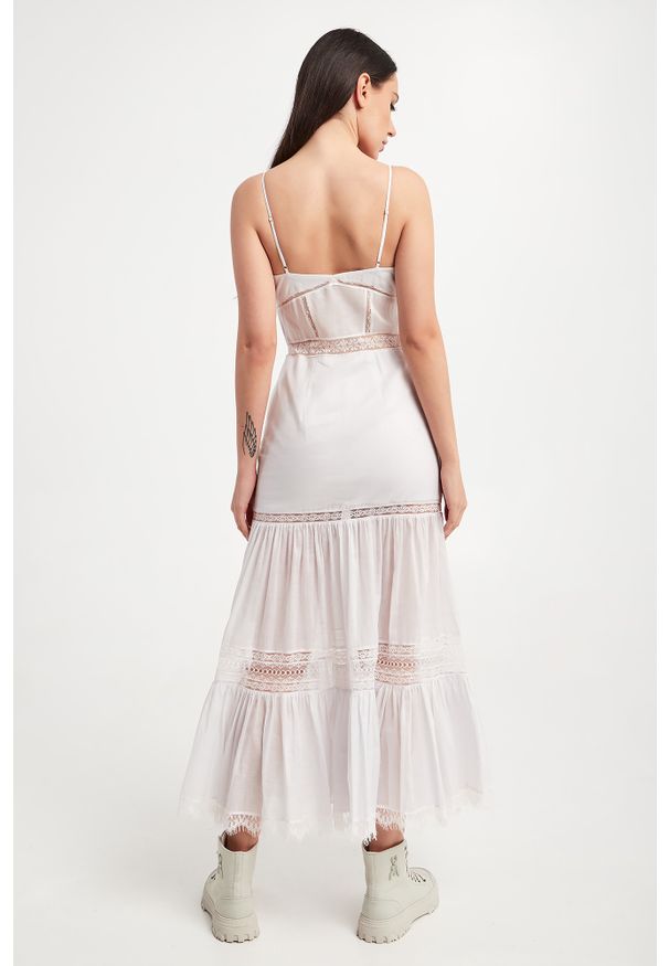 Patrizia Pepe - Sukienka PATRIZIA PEPE. Materiał: koronka. Długość rękawa: na ramiączkach. Wzór: koronka. Długość: maxi