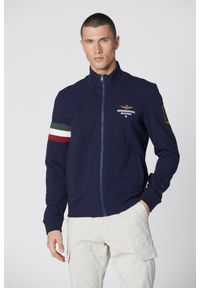 Aeronautica Militare - AERONAUTICA MILITARE Granatowa męska bluza rozpinana, Rozmiar M. Kolor: niebieski