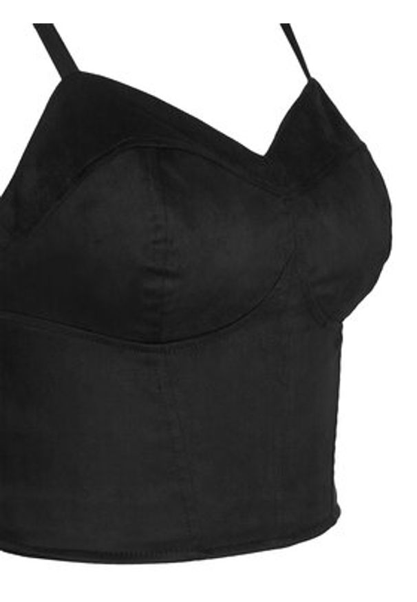 Guess Top W6RH03 WJ472 Czarny Slim Fit. Kolor: czarny. Materiał: syntetyk