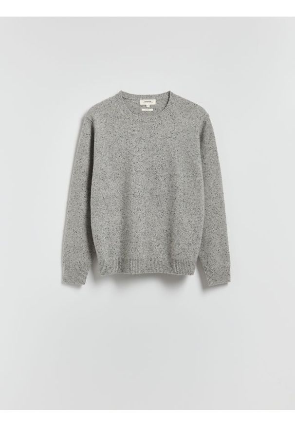 Reserved - Sweter z wełną - jasnoszary. Kolor: szary. Materiał: wełna