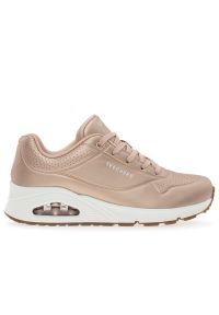 skechers - Buty Skechers Uno 73691RSGD - różowe. Zapięcie: sznurówki. Kolor: różowy. Materiał: skóra, syntetyk, guma. Szerokość cholewki: normalna. Wzór: gładki. Model: Skechers Sport