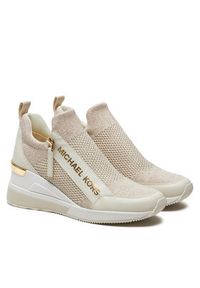 MICHAEL Michael Kors Sneakersy Wills Metallic Stretch Knit Trainer 43S3WIFS4D Beżowy. Kolor: beżowy. Materiał: materiał #6