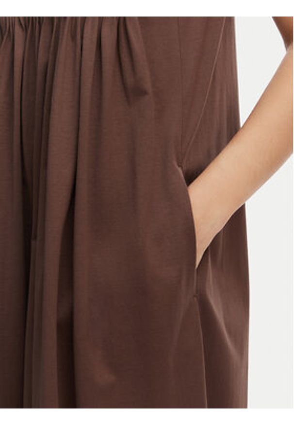 Weekend Max Mara Sukienka codzienna Ricordo 2615621022 Brązowy Regular Fit. Okazja: na co dzień. Kolor: brązowy. Materiał: bawełna. Typ sukienki: proste. Styl: casual