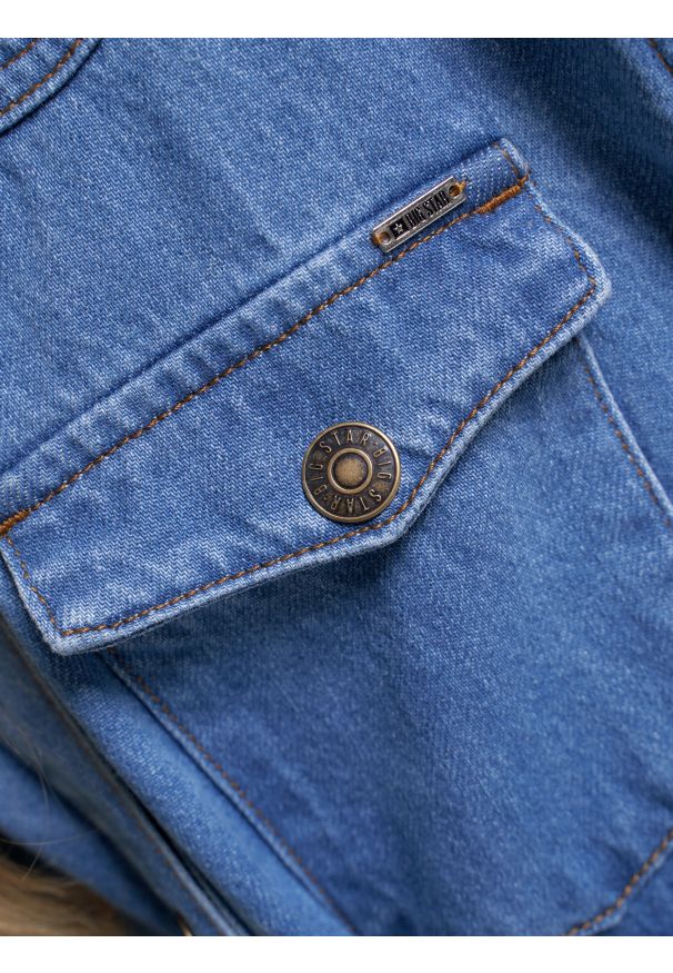 Big-Star - Kombinezon dziewczęcy jeansowy niebieski Quinn 129. Kolor: niebieski. Materiał: jeans. Sezon: lato. Styl: młodzieżowy