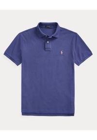 Ralph Lauren - RALPH LAUREN - Błękitna koszulka polo z haftowanym logo. Typ kołnierza: polo. Kolor: niebieski. Materiał: bawełna, tkanina. Długość rękawa: krótki rękaw. Wzór: haft #4