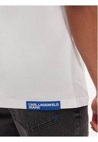 Karl Lagerfeld Jeans T-Shirt 241D1702 Biały Regular Fit. Kolor: biały. Materiał: bawełna