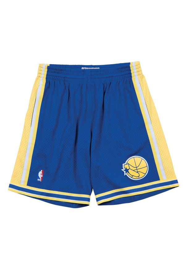 Mitchell & Ness - Krótki Golden State Warriors nba. Kolor: żółty, niebieski, wielokolorowy. Długość: krótkie. Sport: koszykówka