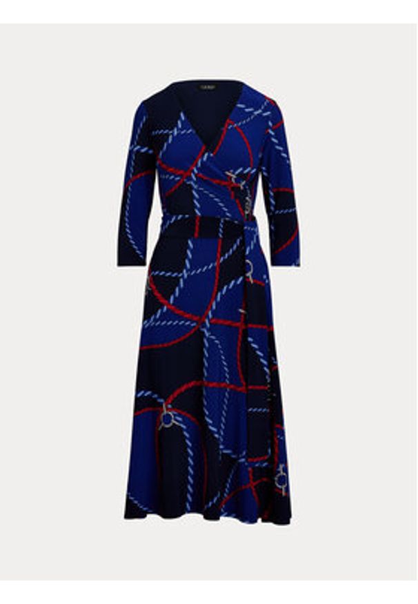 Lauren Ralph Lauren - LAUREN RALPH LAUREN Sukienka koktajlowa 250957730001 Granatowy. Kolor: niebieski. Materiał: syntetyk. Styl: wizytowy