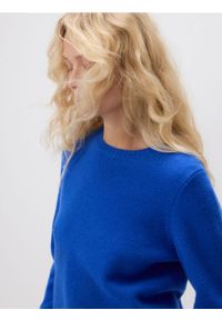 Reserved - Wełniany sweter - niebieski. Kolor: niebieski. Materiał: wełna
