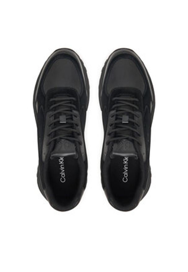 Calvin Klein Jeans Sneakersy Hike Runner Hf Lth Mix YM0YM01289 Czarny. Kolor: czarny. Materiał: skóra
