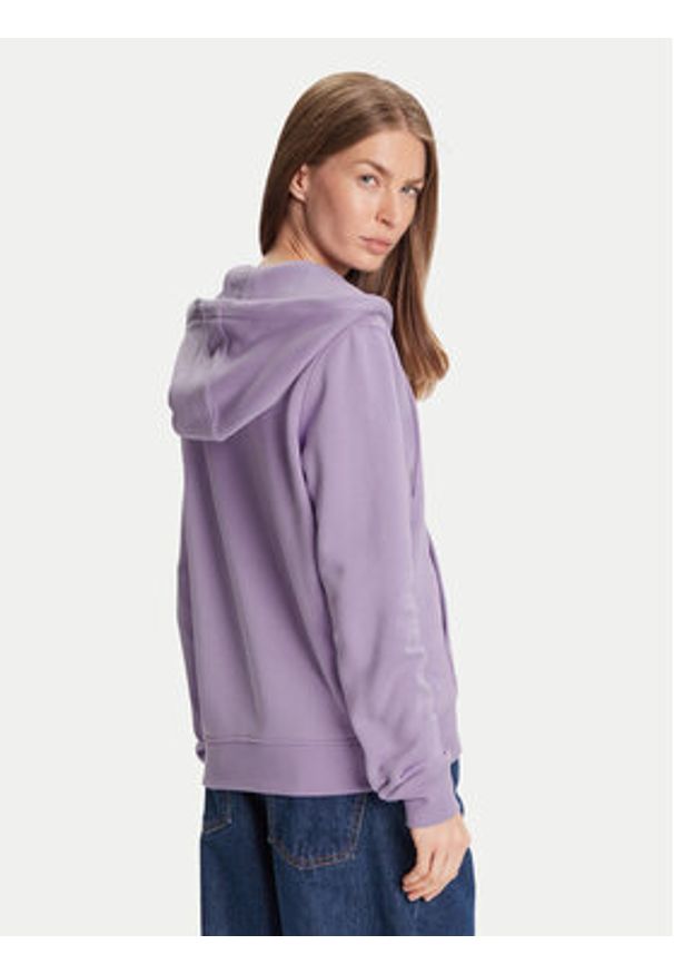 Tommy Jeans Bluza Flag DW0DW19729 Fioletowy Regular Fit. Kolor: fioletowy. Materiał: bawełna