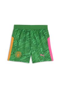 Puma - Młodzieżowe szorty bramkarskie Manchester City 25/26 PUMA. Kolor: zielony, pomarańczowy, wielokolorowy, żółty. Materiał: tkanina. Sport: piłka nożna