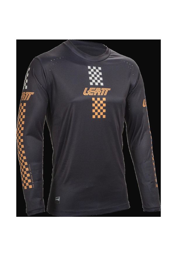 LEATT - Bluza rowerowa męska Leatt Jersey MTB Enduro 4.0. Kolor: czarny. Materiał: jersey