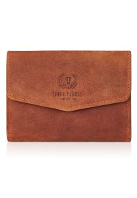 Portfel damski skórzany PAOLO PERUZZI pomarańczowy T-35-OR. Kolor: pomarańczowy. Materiał: skóra #1