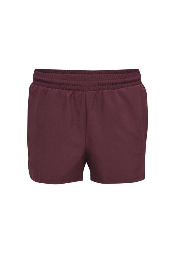 Szorty damskie Hummel Move Grid. Kolor: fioletowy. Materiał: materiał. Wzór: jodełka, nadruk. Sport: fitness