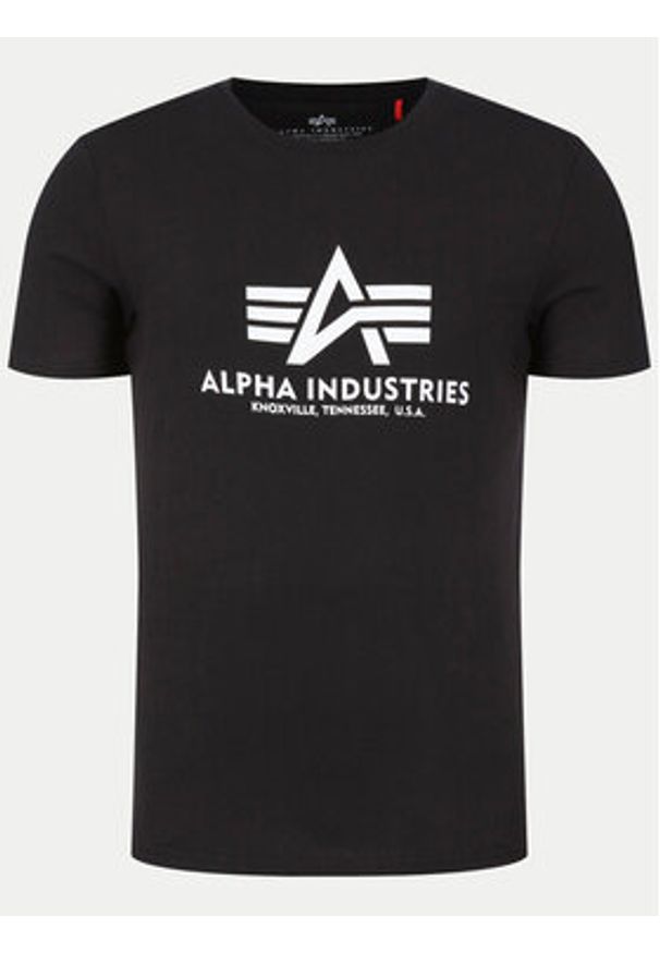 Alpha Industries T-Shirt Basic T-Shirt 100501 Czarny Regular Fit. Kolor: czarny. Materiał: bawełna