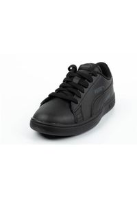 Buty do chodzenia dla dzieci Puma Smash V2. Zapięcie: sznurówki. Kolor: czarny. Materiał: guma, materiał, syntetyk. Szerokość cholewki: normalna. Sport: turystyka piesza