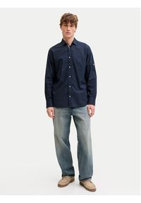 Jack & Jones Koszula Henry 12289197 Granatowy Regular Fit. Kolor: niebieski. Materiał: bawełna #6