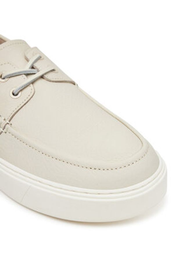 Calvin Klein Mokasyny Hybrid Lace Up Boat Lth HM0HM01812 Écru. Kolor: kremowy. Materiał: skóra