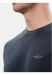 Aeronautica Militare Sweter 251MA1556L560 Granatowy Regular Fit. Kolor: niebieski. Materiał: bawełna