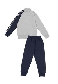 LEONE 1947 APPAREL - Dres klasy juniorskiej z kołnierzem i zamkiem błyskawicznym na całej długości. Okazja: na uczelnię. Kolor: szary. Materiał: dresówka. Styl: sportowy