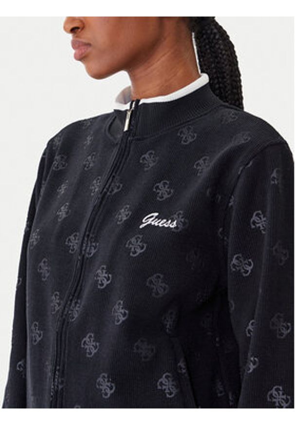 Guess Bluza V5BQ01 K1902 Czarny Regular Fit. Kolor: czarny. Materiał: syntetyk